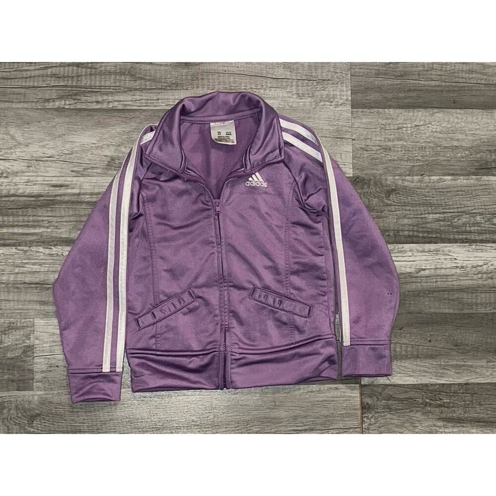 Adidas 4t Months Baby Toddler Girl Zip Track Jacket Lilac Purple w/ Logo